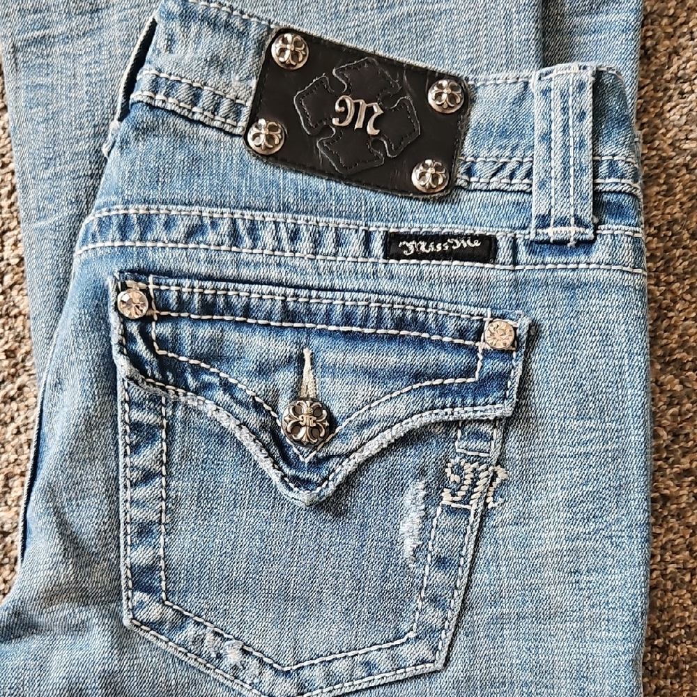 Miss Me Blue Jeans Classic Denim with Distinctive Stitching